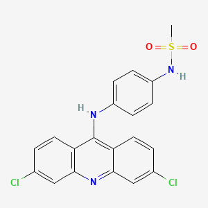 molecular formula C20H15Cl2N3O2S B14613467 N-{4-[(3,6-Dichloroacridin-9-YL)amino]phenyl}methanesulfonamide CAS No. 59749-15-4
