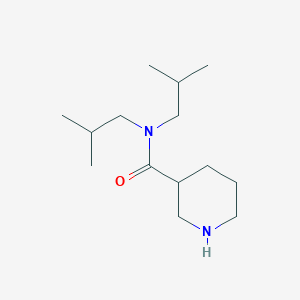 molecular formula C14H28N2O B1461352 N,N-bis(2-methylpropyl)piperidine-3-carboxamide CAS No. 1154889-24-3