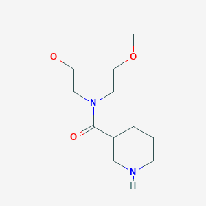 molecular formula C12H24N2O3 B1461354 N,N-bis(2-methoxyethyl)piperidine-3-carboxamide CAS No. 1154889-34-5