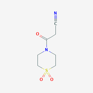 3-(1,1-Dioxo-1lambda6-thiomorpholin-4-yl)-3-oxopropanenitrile