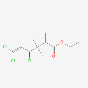 molecular formula C11H17Cl3O2 B14613695 Ethyl 4,6,6-trichloro-2,3,3-trimethylhex-5-enoate CAS No. 59897-95-9