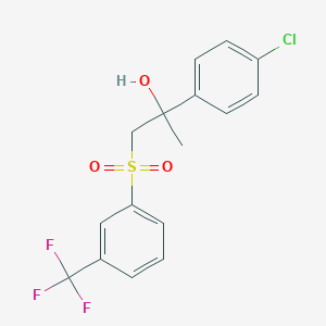 2-(4-Chlorophenyl)-1-{[3-(trifluoromethyl)phenyl]sulfonyl}-2-propanol