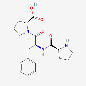molecular formula C19H25N3O4 B14613720 L-Proline, L-prolyl-L-phenylalanyl- CAS No. 58705-25-2