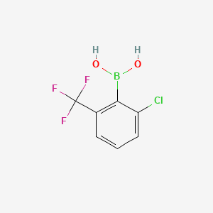 molecular formula C7H5BClF3O2 B1461374 2-Chloro-6-(trifluoromethyl)phenylboronic acid CAS No. 851756-52-0