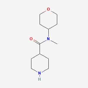 molecular formula C12H22N2O2 B1461375 N-methyl-N-(oxan-4-yl)piperidine-4-carboxamide CAS No. 1153382-79-6