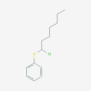 molecular formula C13H19ClS B14613780 Benzene, [(1-chloroheptyl)thio]- CAS No. 58749-32-9