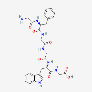 molecular formula C28H33N7O7 B14613815 Glycyl-L-phenylalanylglycylglycyl-L-tryptophylglycine CAS No. 60341-75-5