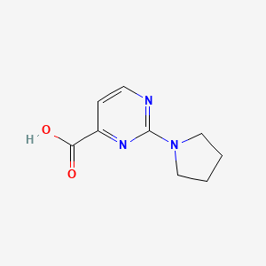 molecular formula C9H11N3O2 B1461383 2-(Pyrrolidin-1-yl)pyrimidine-4-carboxylic acid CAS No. 933709-00-3