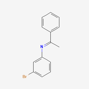 molecular formula C14H12BrN B14613834 Benzenamine, 3-bromo-N-(1-phenylethylidene)- CAS No. 57826-32-1