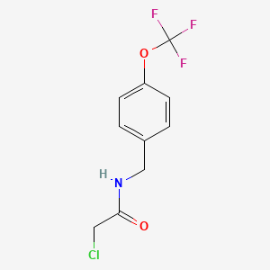 molecular formula C10H9ClF3NO2 B1461387 2-chloro-N-{[4-(trifluoromethoxy)phenyl]methyl}acetamide CAS No. 1094533-49-9