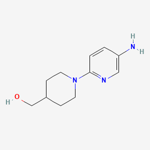 [1-(5-Aminopyridin-2-yl)piperidin-4-yl]methanol