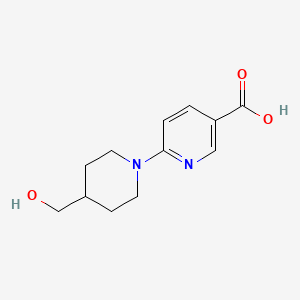 6-(4-(Hydroxymethyl)piperidin-1-yl)nicotinic acid