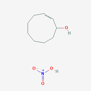molecular formula C9H17NO4 B14614043 Nitric acid--cyclonon-2-en-1-ol (1/1) CAS No. 60996-40-9
