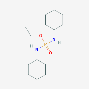 molecular formula C14H29N2O2P B14614243 Ethyl N,N'-dicyclohexylphosphorodiamidate CAS No. 57673-93-5