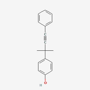 molecular formula C17H16O B14614337 Phenol, 4-(1,1-dimethyl-3-phenyl-2-propynyl)- CAS No. 60042-21-9