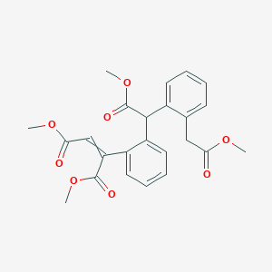 molecular formula C24H24O8 B14614371 Dimethyl 2-(2-{2-methoxy-1-[2-(2-methoxy-2-oxoethyl)phenyl]-2-oxoethyl}phenyl)but-2-enedioate CAS No. 59904-23-3