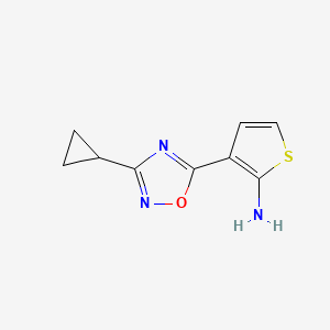 3-(3-Cyclopropyl-1,2,4-oxadiazol-5-yl)thiophen-2-amine
