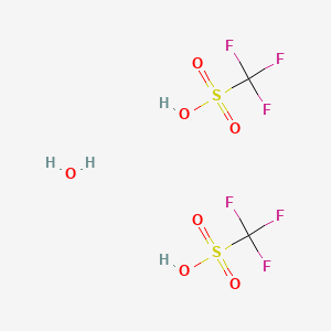 molecular formula C2H4F6O7S2 B14614478 Trifluoromethanesulfonic acid;hydrate CAS No. 57072-74-9