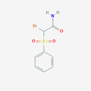 molecular formula C8H8BrNO3S B14614535 2-(Benzenesulfonyl)-2-bromoacetamide CAS No. 58471-84-4