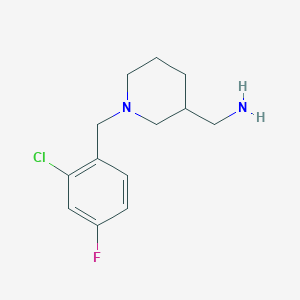molecular formula C13H18ClFN2 B1461465 (1-(2-Chloro-4-fluorobenzyl)piperidin-3-yl)methanamine CAS No. 1019457-96-5
