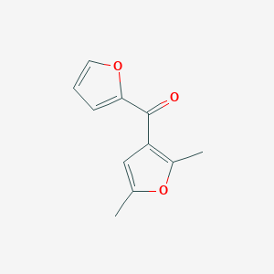 molecular formula C11H10O3 B14614722 Methanone, (2,5-dimethyl-3-furanyl)-2-furanyl- CAS No. 57248-30-3