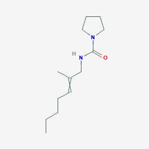 molecular formula C13H24N2O B14614782 N-[(E)-2-methylhept-2-enyl]pyrrolidine-1-carboxamide CAS No. 60441-41-0