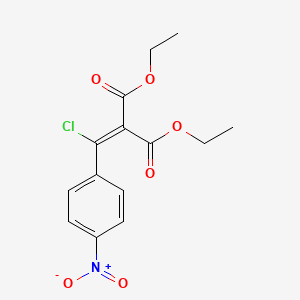 molecular formula C14H14ClNO6 B14615098 Diethyl [chloro(4-nitrophenyl)methylidene]propanedioate CAS No. 57337-92-5