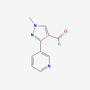 1-methyl-3-(pyridin-3-yl)-1H-pyrazole-4-carbaldehyde