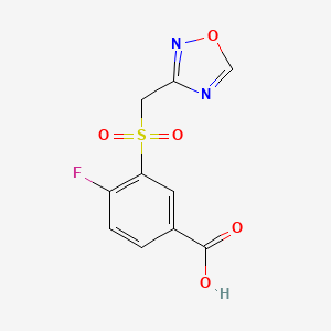 4-Fluoro-3-(1,2,4-oxadiazol-3-ylmethanesulfonyl)benzoic acid