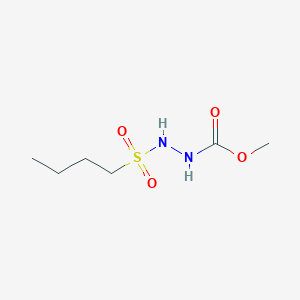 molecular formula C6H14N2O4S B14615353 Methyl 2-(butane-1-sulfonyl)hydrazine-1-carboxylate CAS No. 58358-73-9
