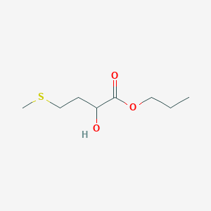 molecular formula C8H16O3S B14615367 Butanoic acid, 2-hydroxy-4-(methylthio)-, propyl ester CAS No. 57296-05-6