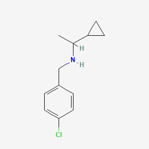 [(4-Chlorophenyl)methyl](1-cyclopropylethyl)amine