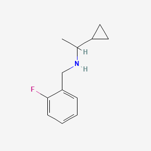 (1-Cyclopropylethyl)[(2-fluorophenyl)methyl]amine