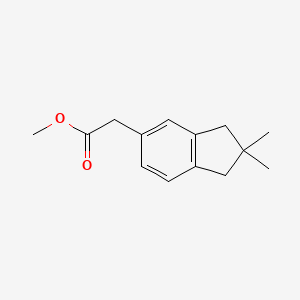 molecular formula C14H18O2 B14615427 Methyl (2,2-dimethyl-2,3-dihydro-1H-inden-5-yl)acetate CAS No. 60231-86-9