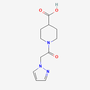 1-[2-(1H-pyrazol-1-yl)acetyl]piperidine-4-carboxylic acid