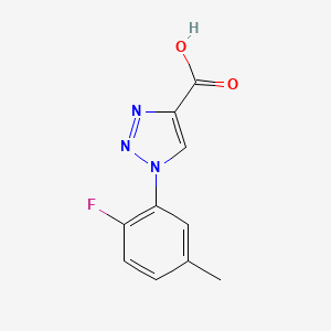 molecular formula C10H8FN3O2 B1461556 1-(2-fluoro-5-methylphenyl)-1H-1,2,3-triazole-4-carboxylic acid CAS No. 1037152-95-6