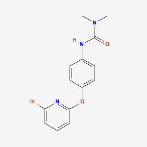 molecular formula C14H14BrN3O2 B14615591 N'-{4-[(6-Bromopyridin-2-yl)oxy]phenyl}-N,N-dimethylurea CAS No. 57190-86-0