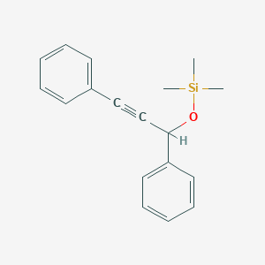 molecular formula C18H20OSi B14615617 Silane, [(1,3-diphenyl-2-propynyl)oxy]trimethyl- CAS No. 59738-52-2