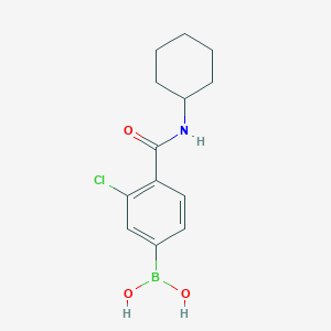 molecular formula C13H17BClNO3 B1461564 (3-Chloro-4-(cyclohexylcarbamoyl)phenyl)boronic acid CAS No. 957034-65-0