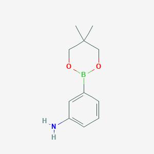 molecular formula C11H16BNO2 B1461565 3-(5,5-Dimethyl-1,3,2-dioxaborinan-2-yl)aniline CAS No. 220080-93-3