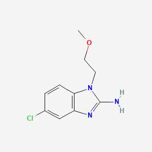 molecular formula C10H12ClN3O B1461573 5-Chloro-1-(2-methoxyethyl)-1H-benzoimidazol-2-ylamine CAS No. 1156754-03-8