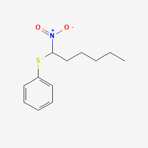 molecular formula C12H17NO2S B14615746 [(1-Nitrohexyl)sulfanyl]benzene CAS No. 59906-56-8