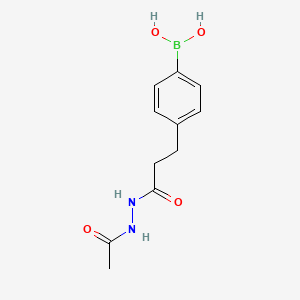 (4-(3-(2-Acetylhydrazinyl)-3-oxopropyl)phenyl)boronic acid