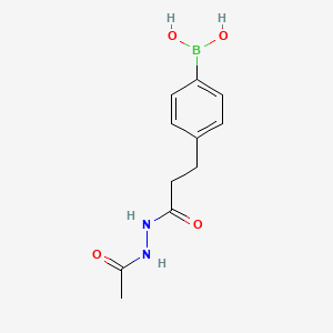 molecular formula C11H15BN2O4 B1461577 (4-(3-(2-Acetylhydrazinyl)-3-oxopropyl)phenyl)boronic acid CAS No. 957066-08-9