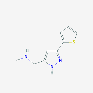 N-methyl-1-[3-(2-thienyl)-1H-pyrazol-5-yl]methanamine