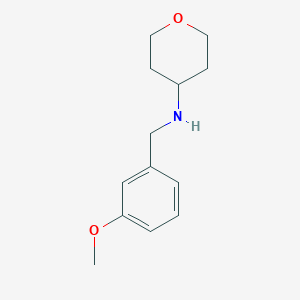 molecular formula C13H19NO2 B1461588 N-[(3-methoxyphenyl)methyl]oxan-4-amine CAS No. 1153225-74-1