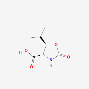molecular formula C7H11NO4 B146160 (4S,5R)-5-Isopropyl-2-oxooxazolidine-4-carboxylic acid CAS No. 127913-32-0