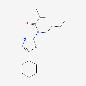 molecular formula C17H28N2O2 B14616002 N-Butyl-N-(5-cyclohexyl-1,3-oxazol-2-YL)-2-methylpropanamide CAS No. 57068-27-6