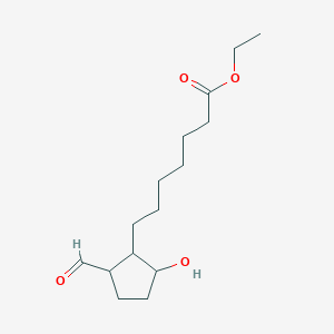 molecular formula C15H26O4 B14616039 Ethyl 7-(2-formyl-5-hydroxycyclopentyl)heptanoate CAS No. 57403-01-7