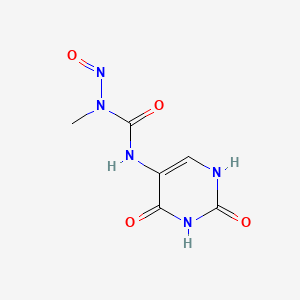 molecular formula C6H7N5O4 B14616063 Urea, 1-methyl-1-nitroso-3-(1,2,3,4-tetrahydro-2,4-dioxo-5-pyrimidinyl)- CAS No. 58494-42-1